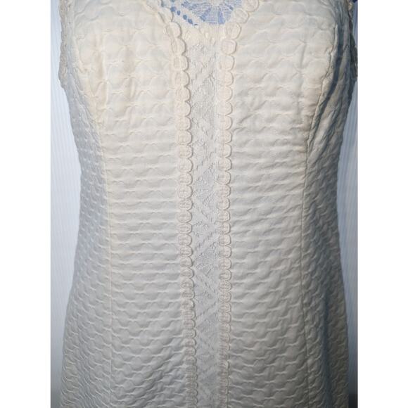 Lilly Pulitzer Sofia Resort  White Lace Shift Dress Mini Eyelet Detail Size 0 - Picture 5 of 10